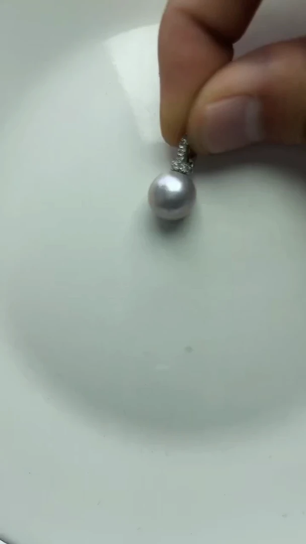 未镶嵌吊坠淡水珍珠灰色系奶嘴扣