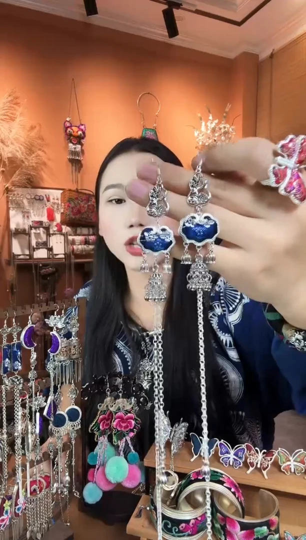 刺绣纯手工民族风耳环