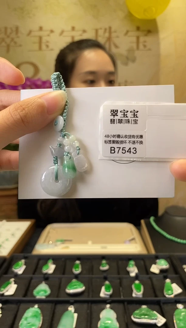 未镶嵌挂件翡翠B7543 挂件 含运营费