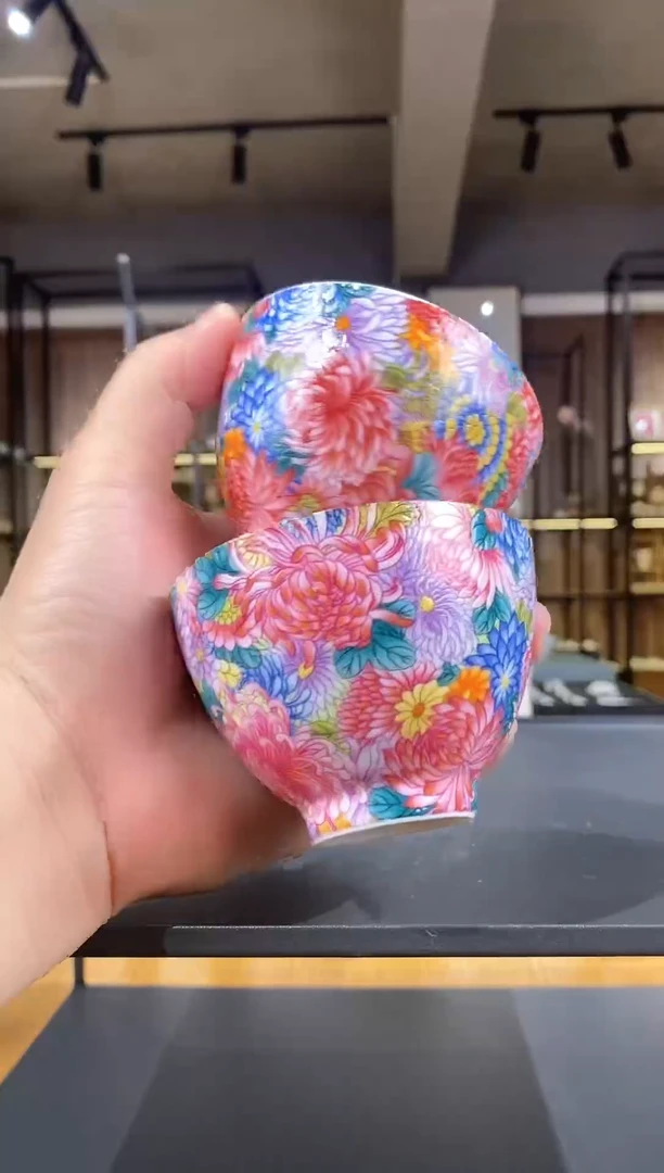 尊典陶瓷珐琅彩茶杯