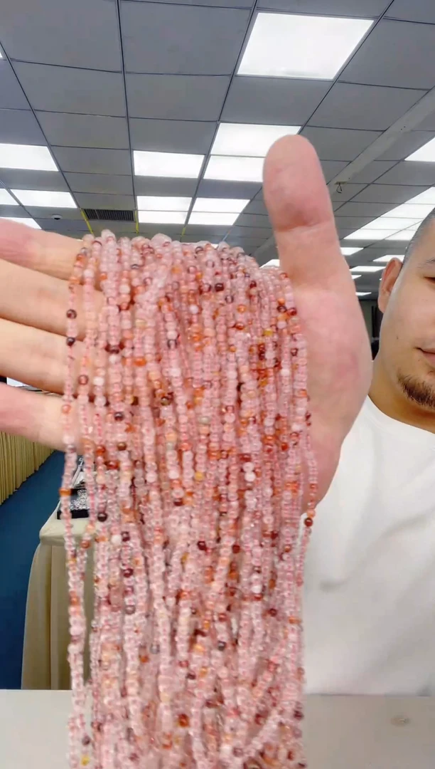 长串未镶嵌水晶彩胶花多圈3mm+多样性发其一6144