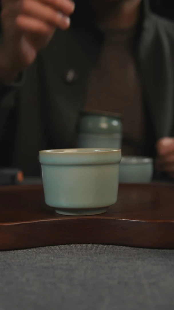 杯子瓷周 汝州原产地原矿仿古老釉q