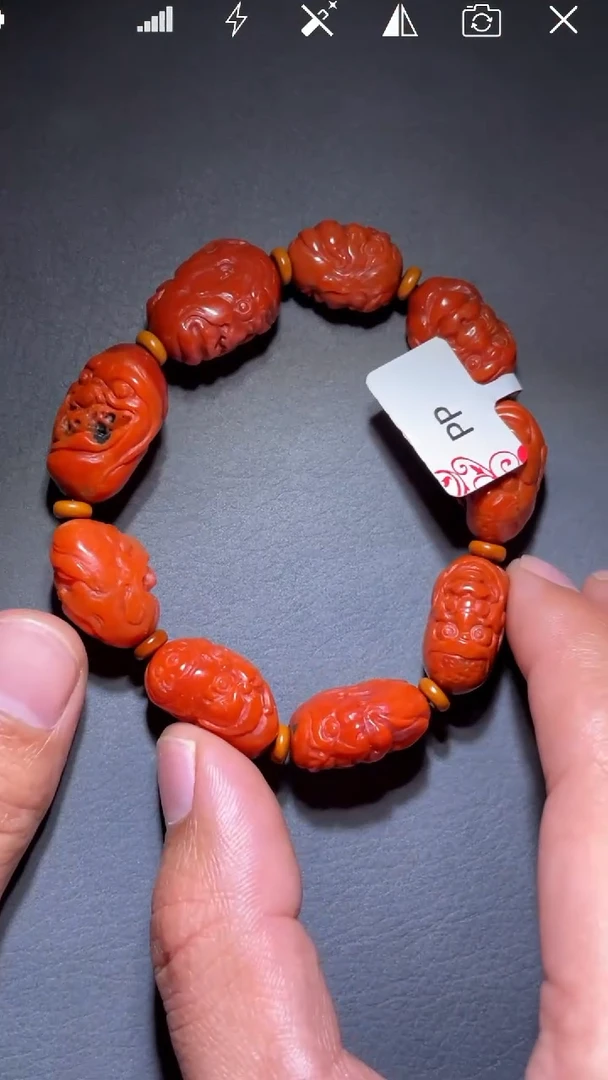 未镶嵌WY南红玛瑙罗汉手串