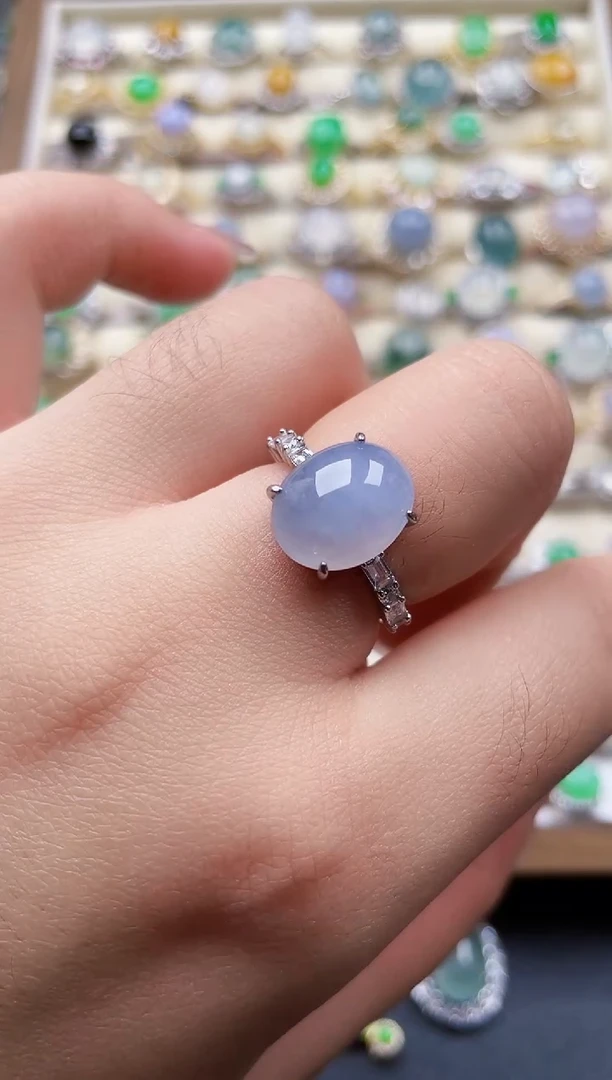 银S925镶嵌戒指翡翠167