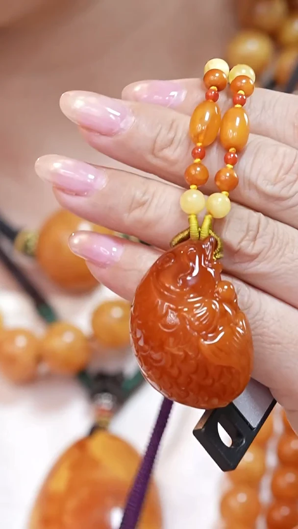 蜜蜡颈饰未镶嵌7561天然蜜蜡珠宝奇石云端妖孽全部保真