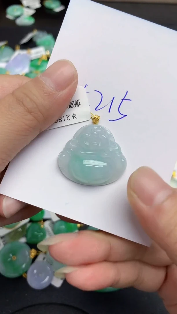 翡翠18K金镶嵌颈饰11111111