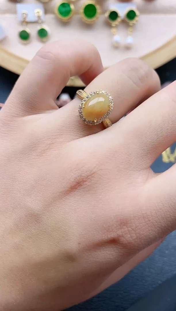 翡翠戒指银S925镶嵌11111