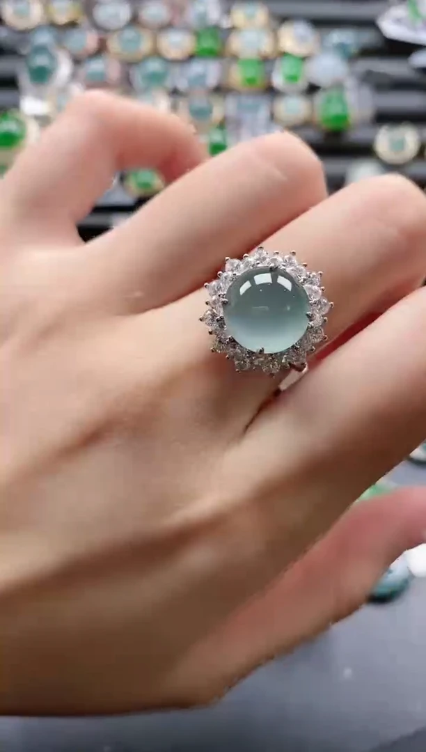 【闪购商品】翡翠戒指银S925镶嵌51151