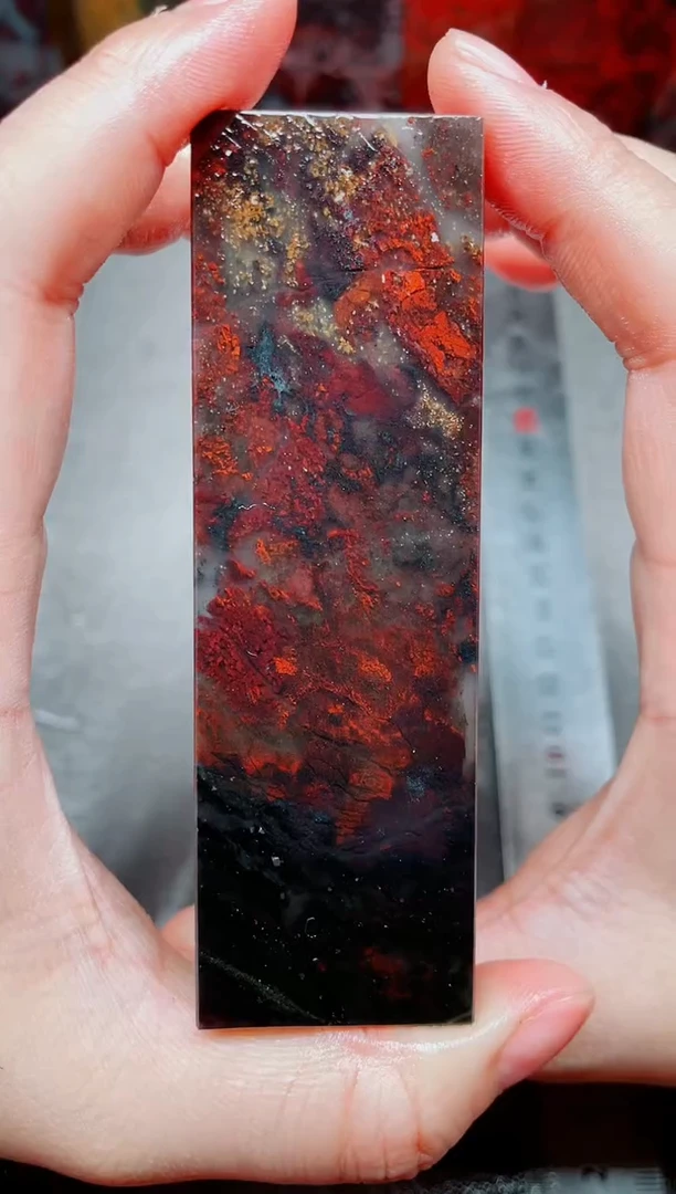 桂林鸡血玉素章3.0左右14