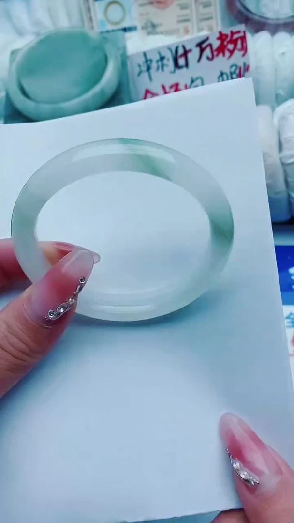 【闪购商品】石英质玉手镯未镶嵌D14-54-55