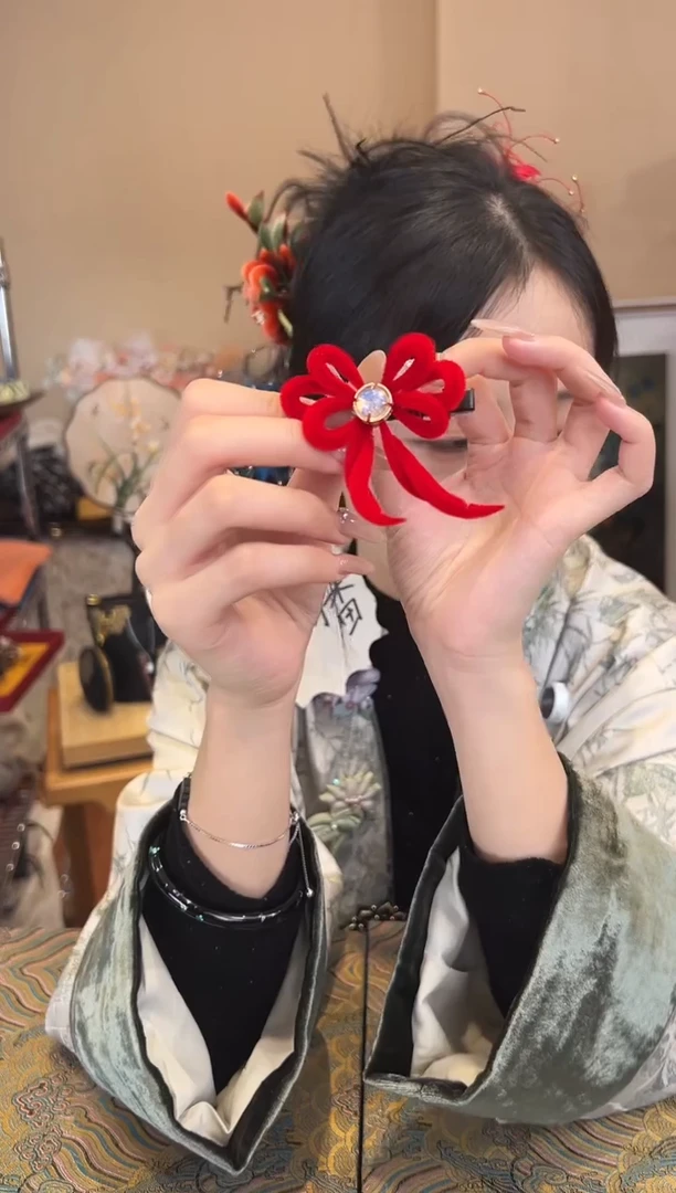 刺绣单只边夹 苏绣世家非遗手工（边夹）