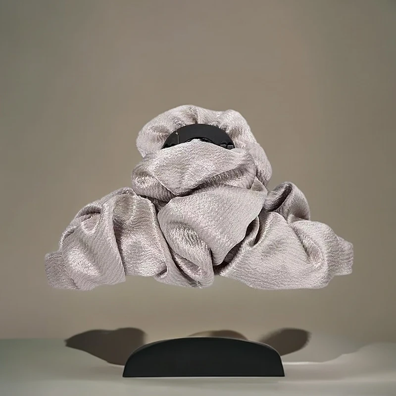 尚蒂同款闪光褶皱小抓夹气质网红发夹女国潮新款头饰简约鲨鱼夹