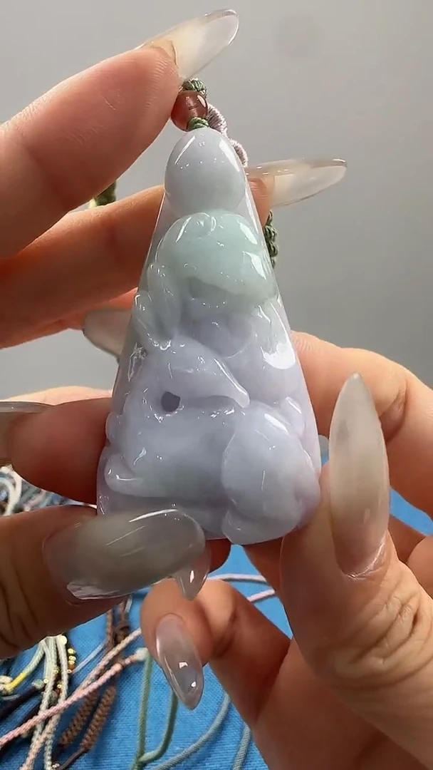 颈饰未镶嵌翡翠天然翡翠A货挂牌&送高档绳