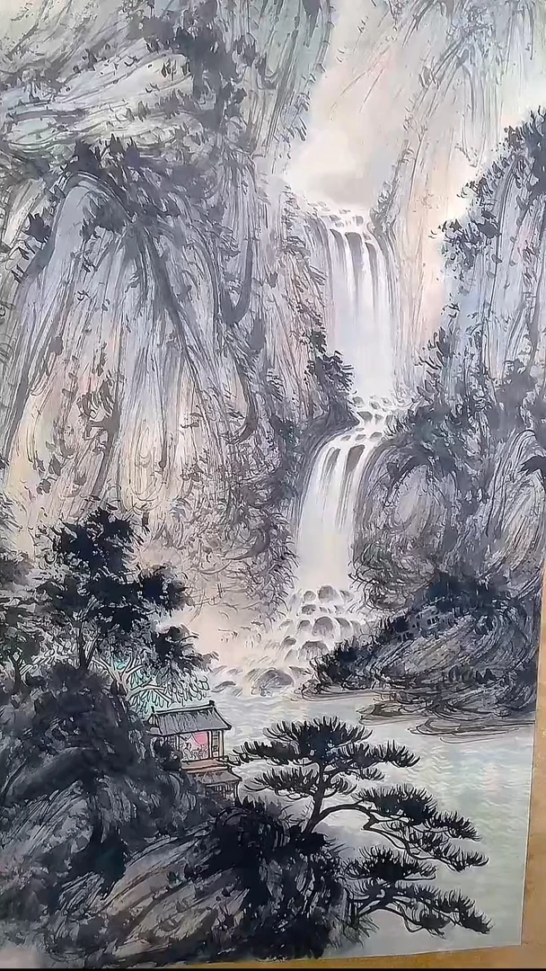 绘画伯**人v250709-2-850  山水 纸本镜片 8.4平尺