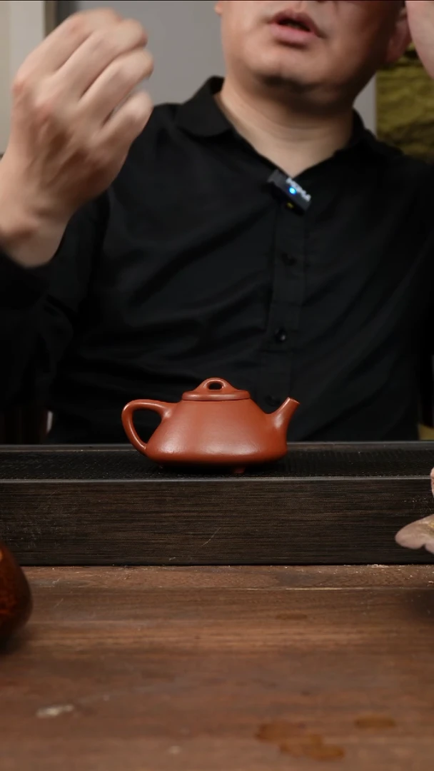 茶杯紫砂星***月全手朱泥子冶石瓢    130CC