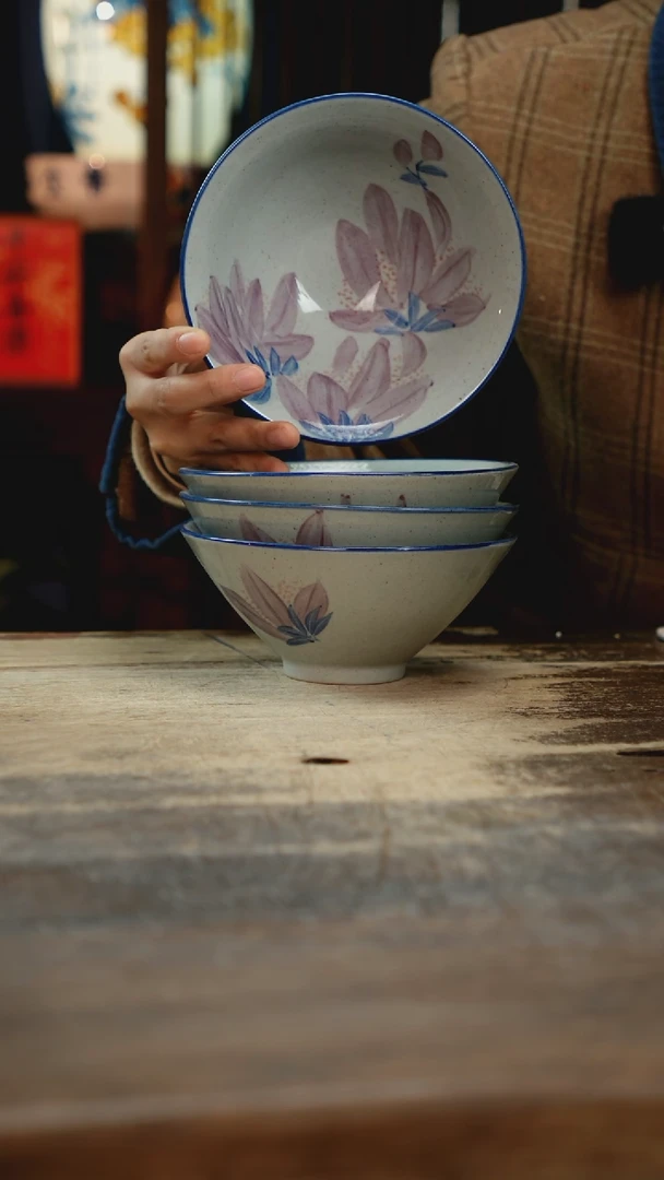 【闪购商品】瓷片景德镇纯手工釉下彩精品餐具