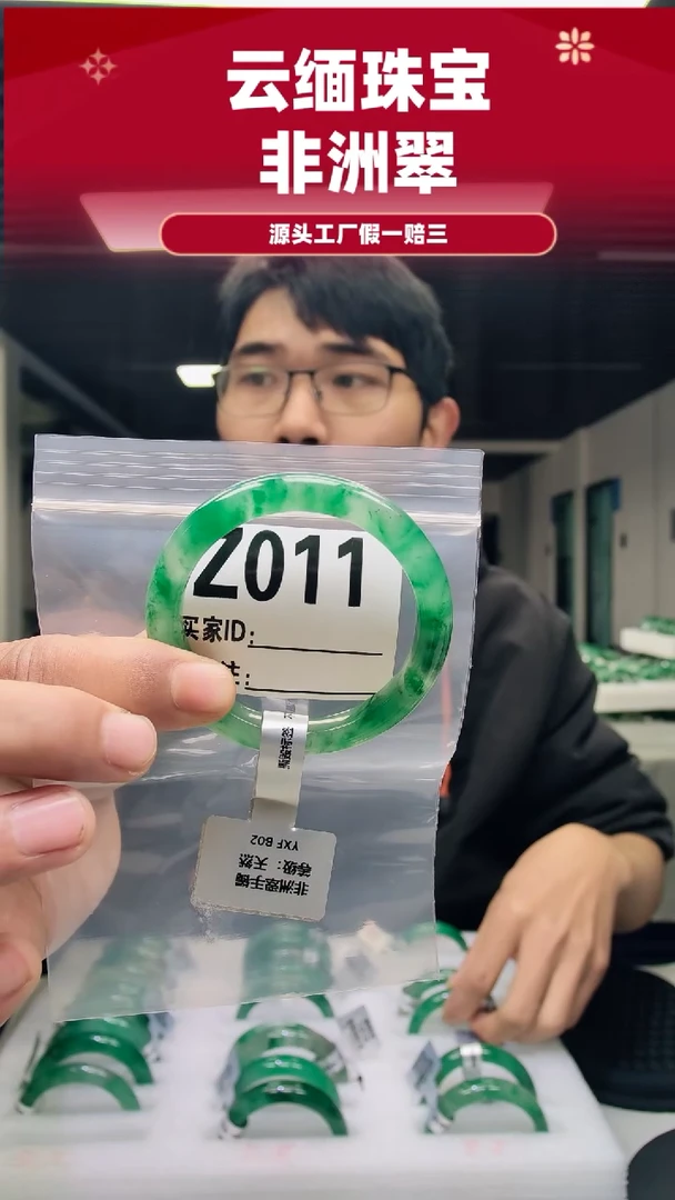 未镶嵌手镯石英质玉（非洲翠）51圈口Z011