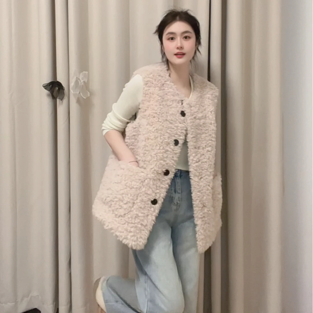 BAIMU/佰牧秋冬新款高端休闲羊毛韩式大衣女oversize款外套设计师