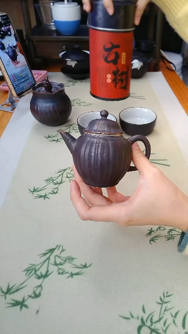铁锈釉窑变 仿古壶 双十二套组
