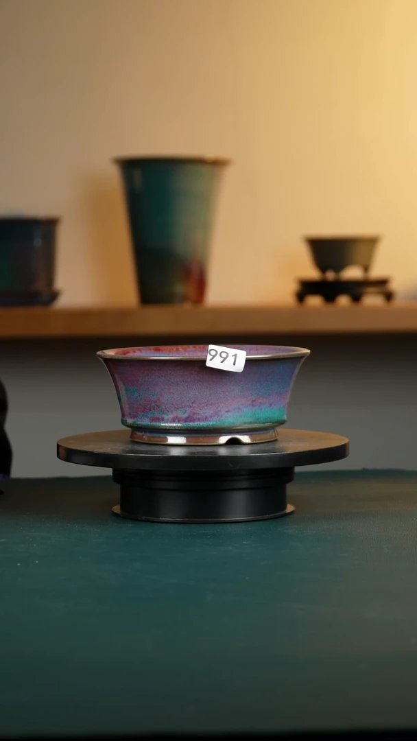 991纯手工窑变花盆7.5/6.5/17.5/15