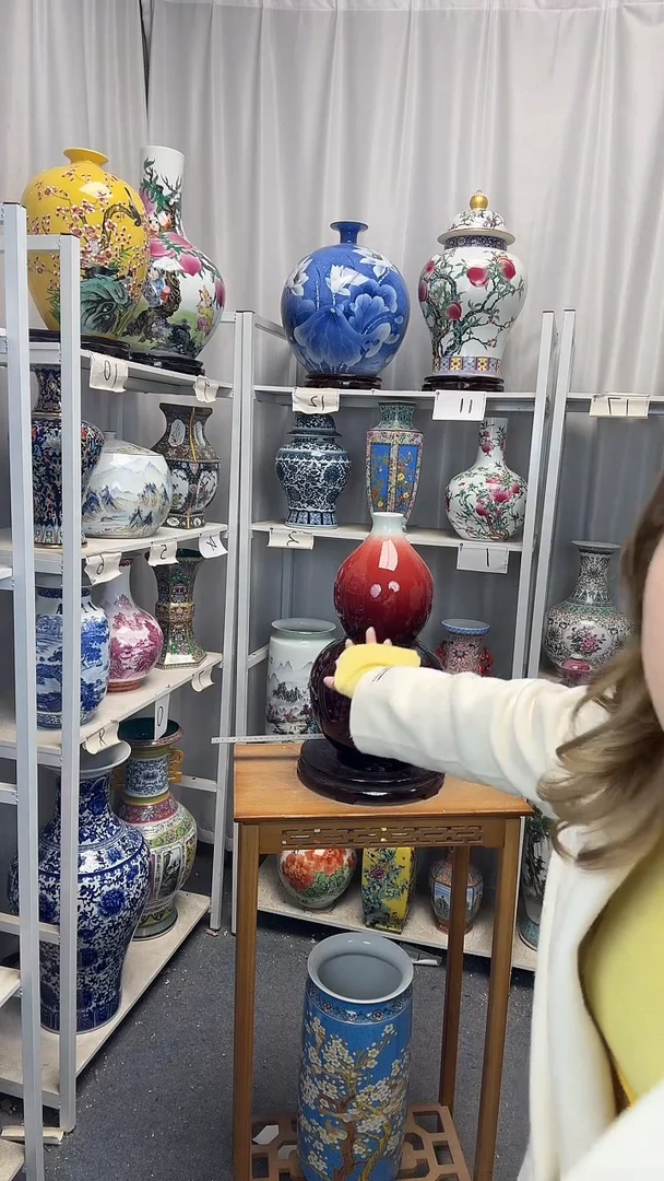 摆件陶瓷景德镇郎红葫芦一级品高43