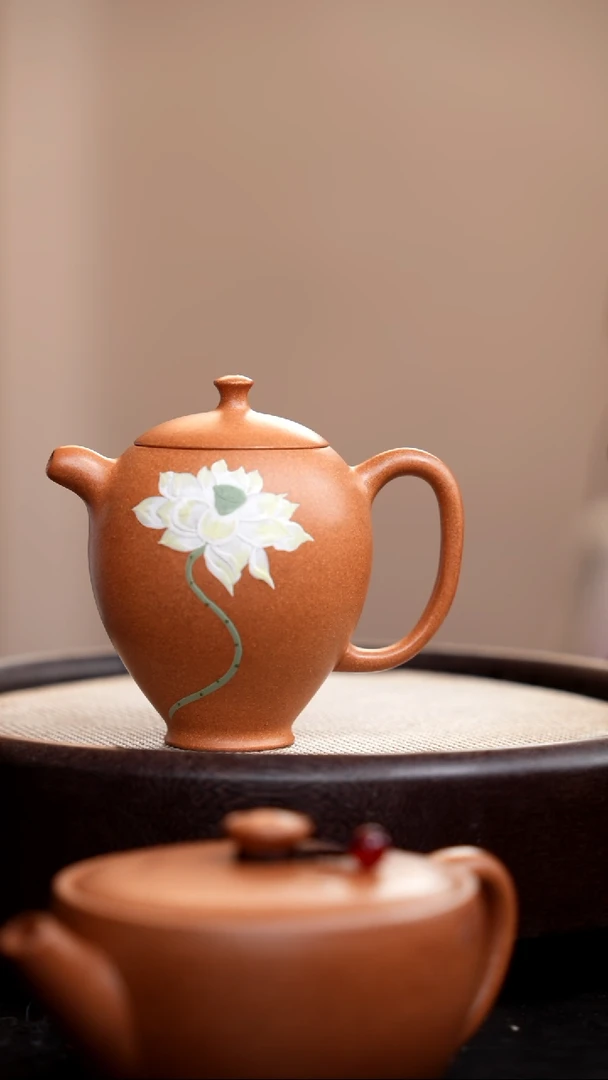 【闪购商品】紫砂茶壶金砂段泥怀乡白莲