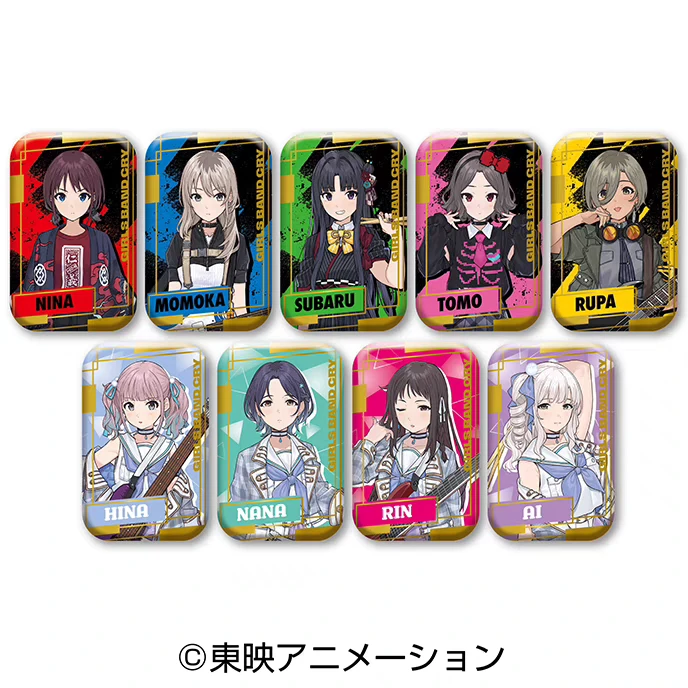 GuGuGuGu正版ENSKY哭泣少女乐队GBC烫金圆角方徽章吧唧日谷周边