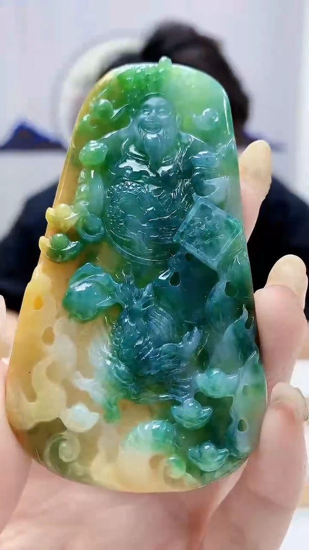 未镶嵌定制翡翠5145DD-毛货挂件103