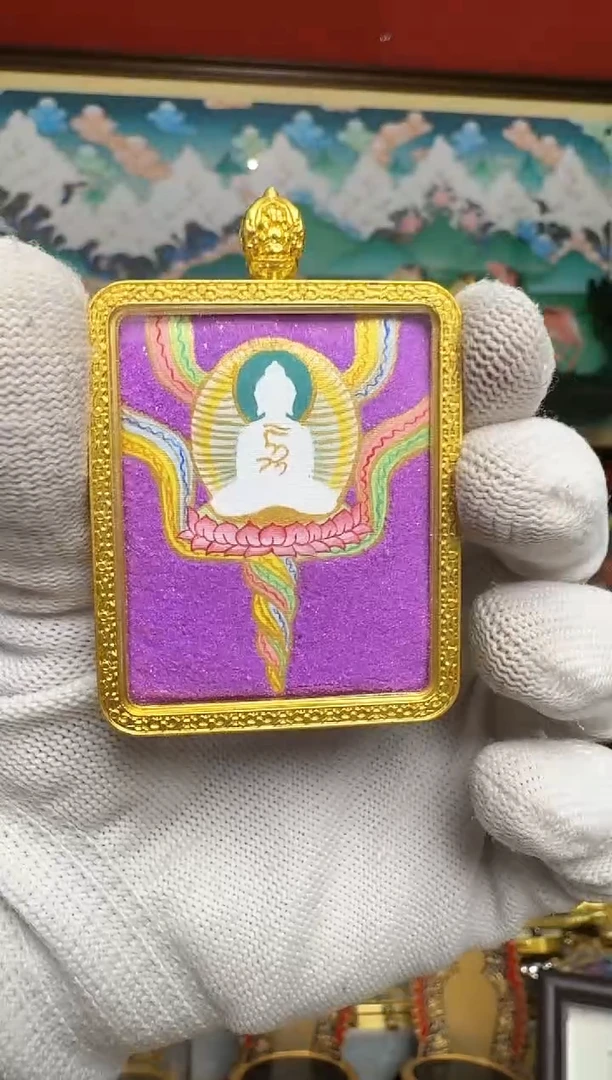 吊坠阿老师-热贡纯手绘周毛