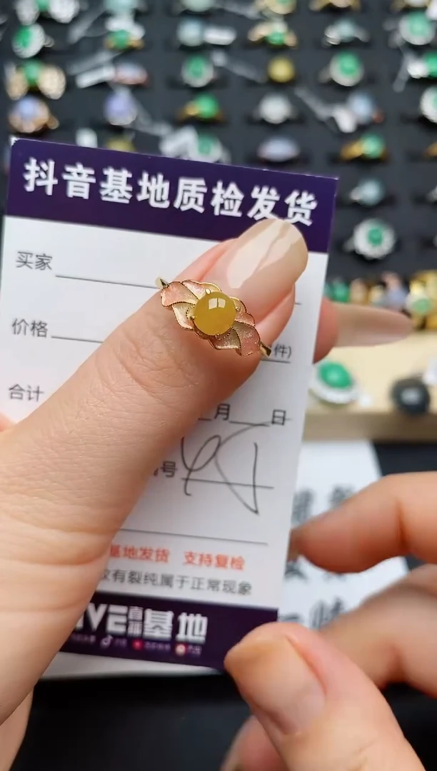 翡翠戒指银S925镶嵌............