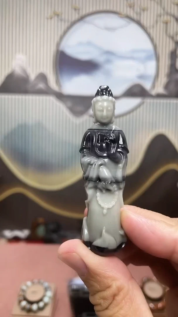 青花观音吊坠多样性发货任意一件