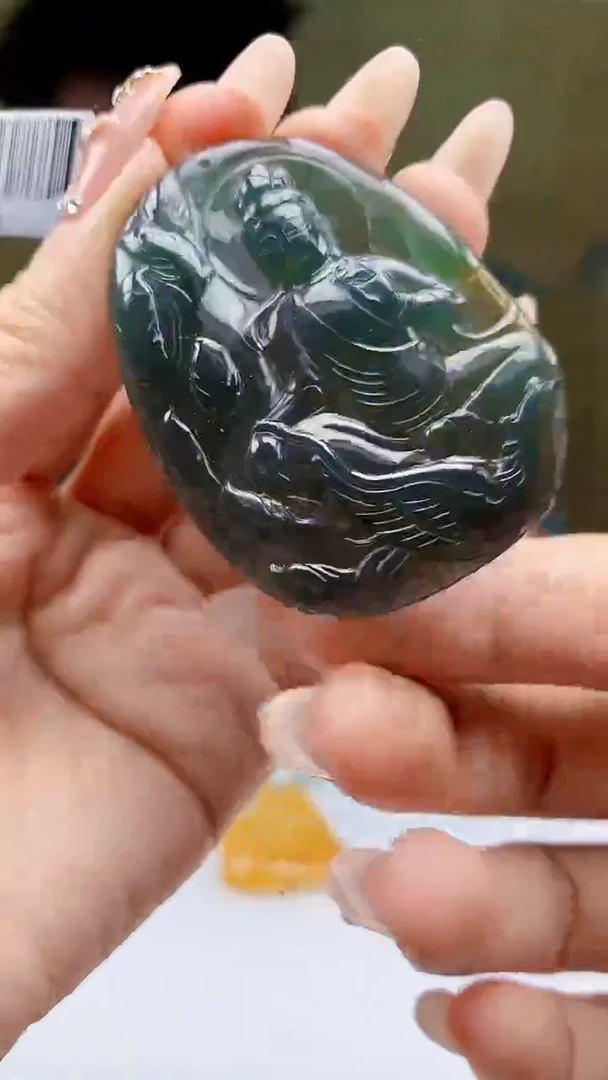 【闪购商品】定制翡翠未镶嵌4688ty-毛货挂件157