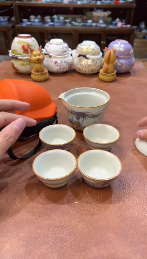 真的很便宜会开片的旅行茶具