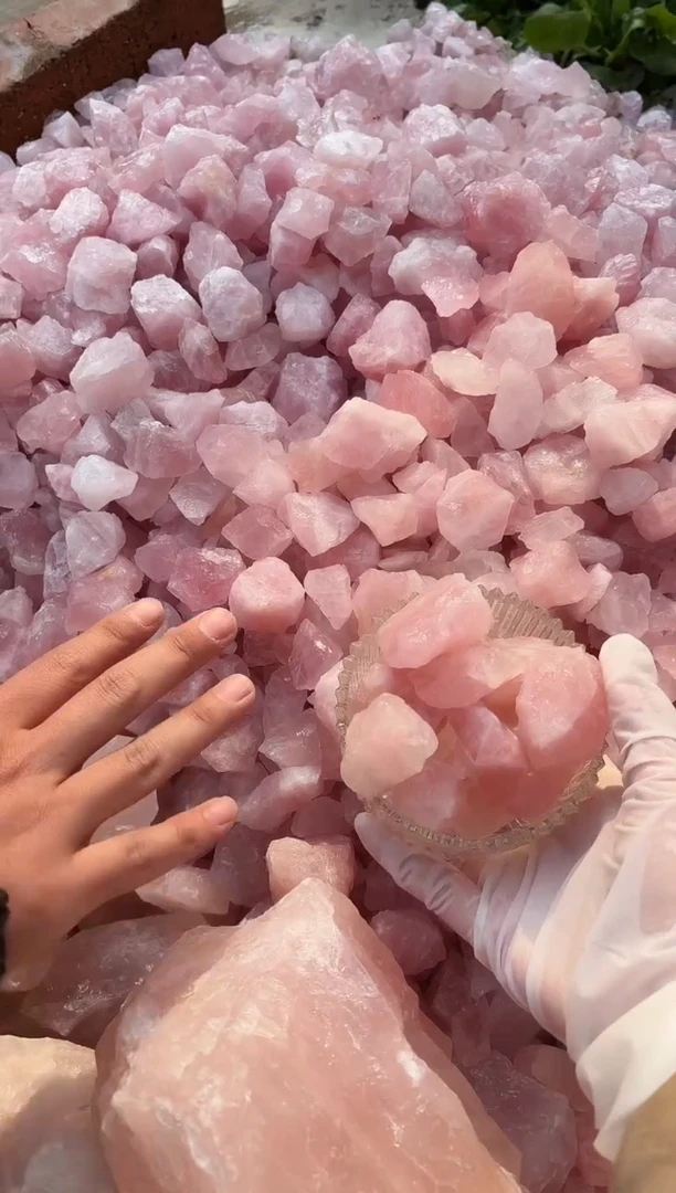 【闪购商品】水晶摆件未镶嵌粉水晶碎石600g