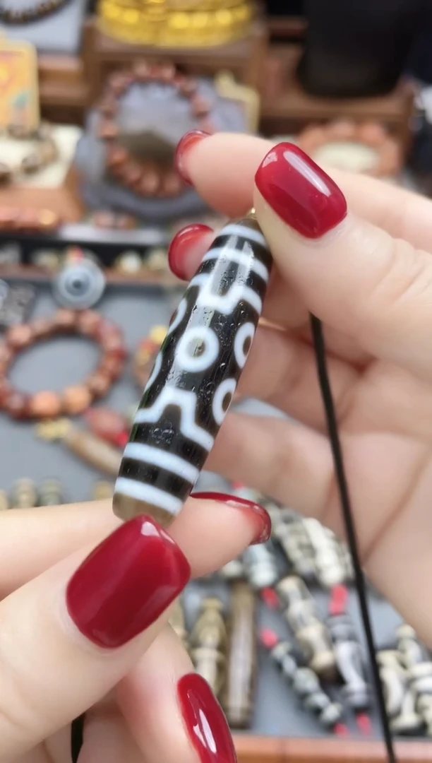 未镶嵌珠珠玛瑙/玉髓小*酱黑白七眼