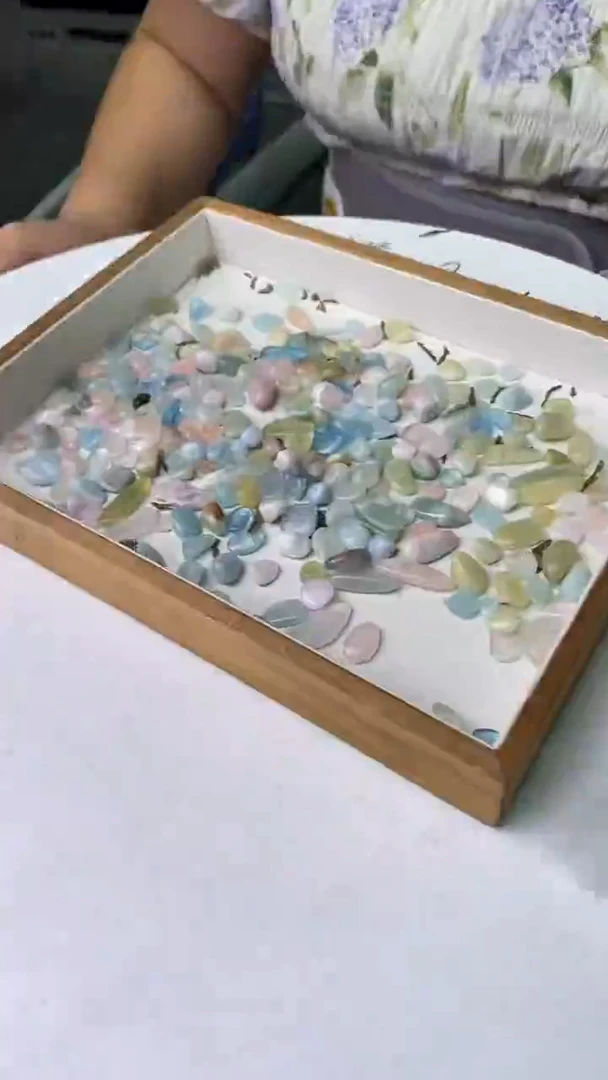 水晶珠宝半成品未镶嵌摩 根 石碎石200g多样性发其一袋