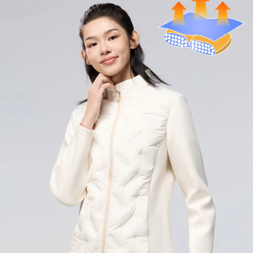 美咘春季休闲百搭显瘦舒适保暖女士运动羽绒小蛮腰外套62217.Z