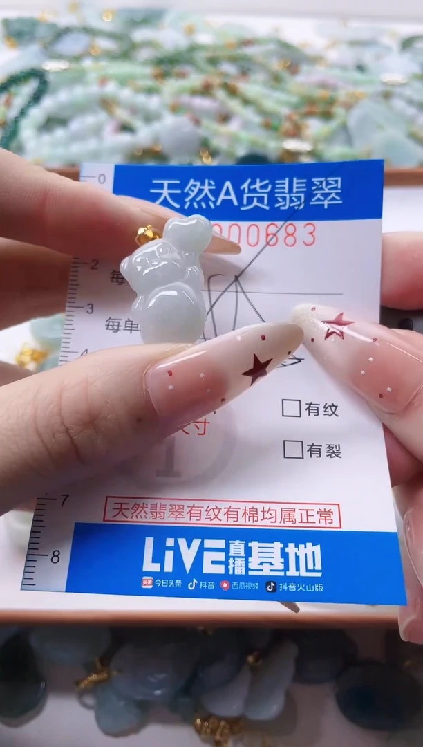 颈饰未镶嵌翡翠净货挂件-0683