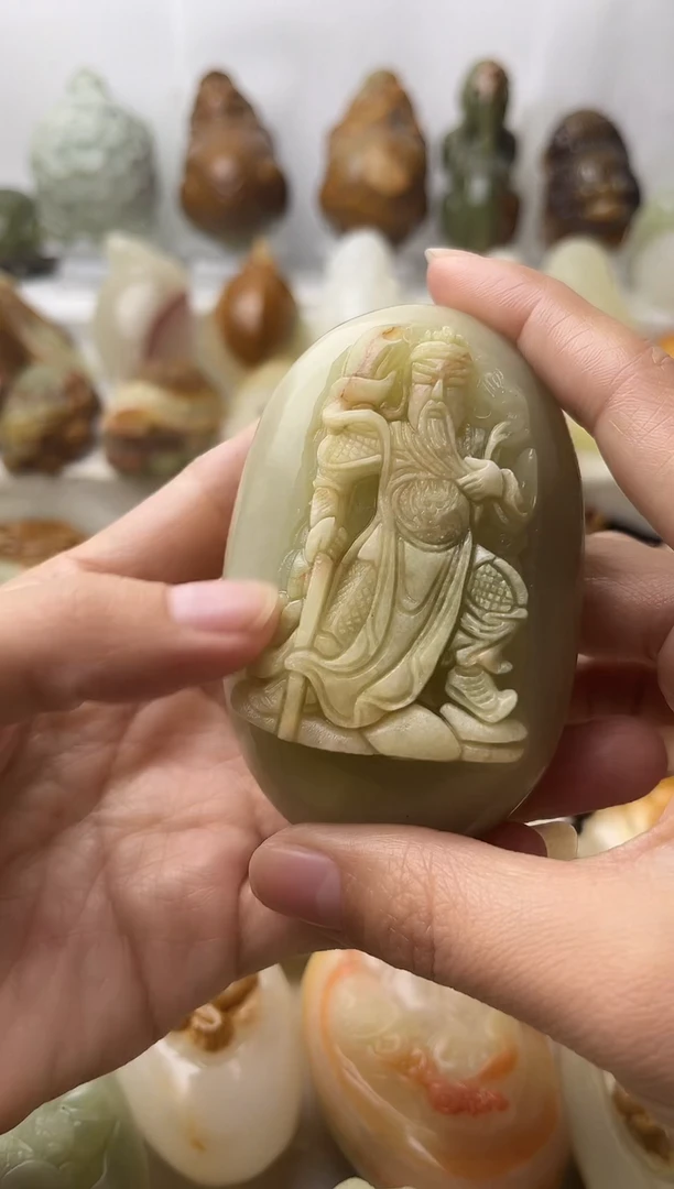 石材古青石棉纹正常不退换关公