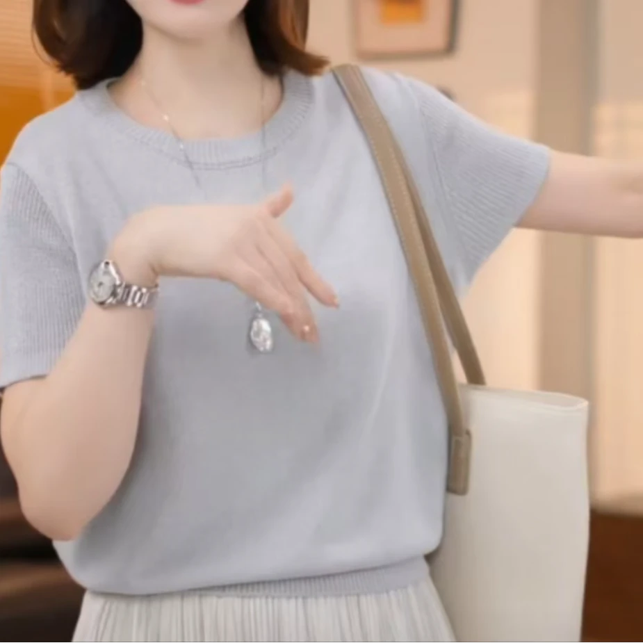 【主播推荐】2025新款显瘦网红时尚修身女生女百搭短袖休闲气质