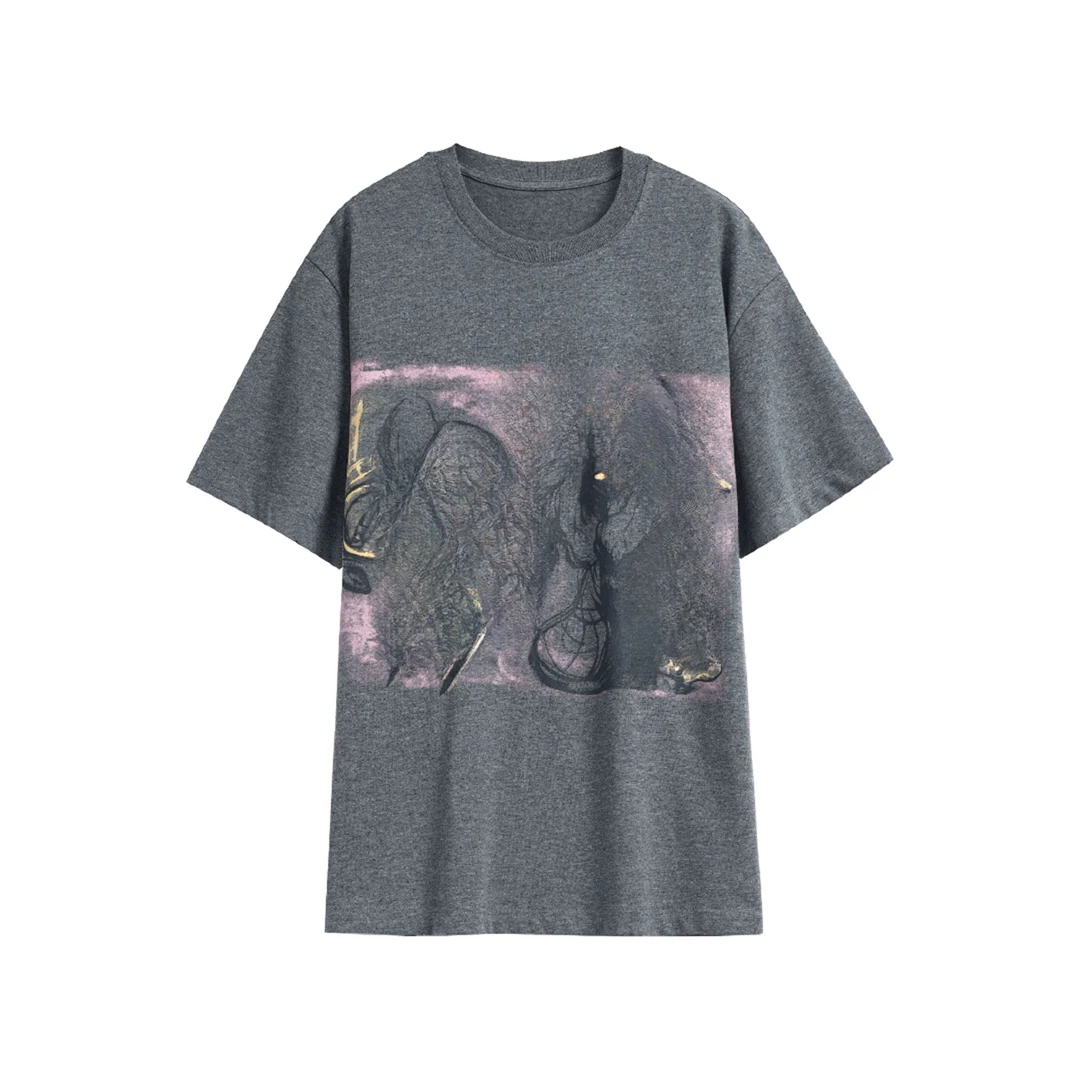 30771【江南订单】25夏新品短袖T恤棉麻炭笔画0424