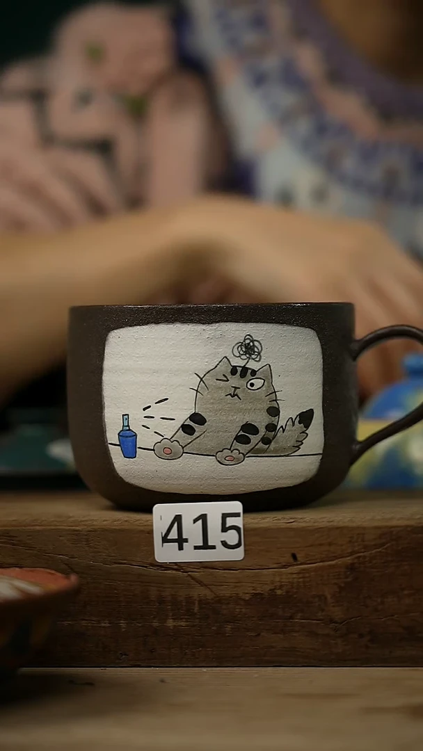 【闪购商品】瓷片喵喵设计师款卡皮巴拉/咖啡杯