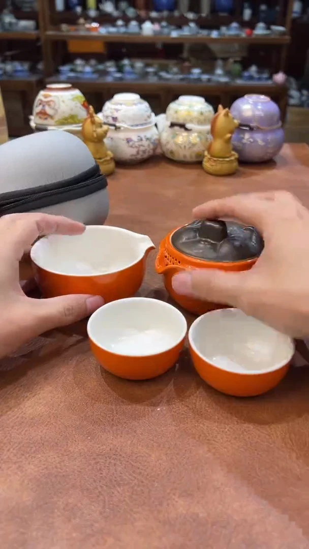 真的很便宜会开片的旅行茶具