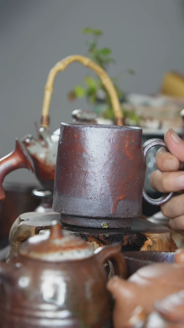 紫砂全手工正把正方杯