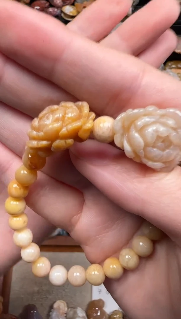 硅化珊瑚（珊瑚玉）未镶嵌颈饰344