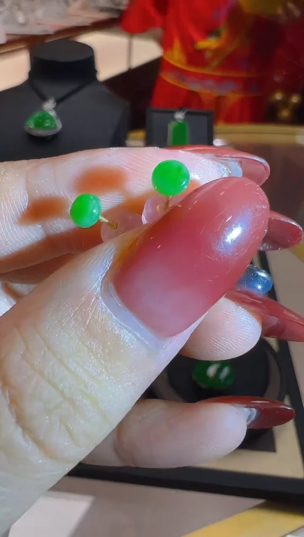 【闪购商品】翡翠耳饰18K金镶嵌（很小）多样性团购发一件