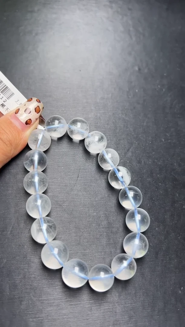 未镶嵌手串水晶蓝兔毛手串12mm+ JP56812