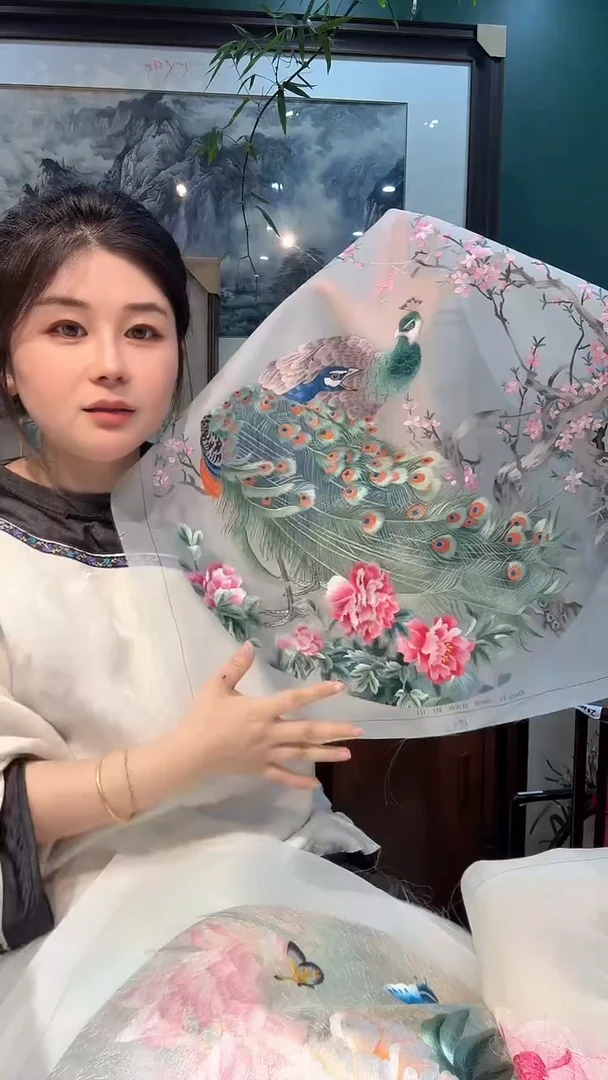 刺绣非遗苏绣手工刺绣绣片