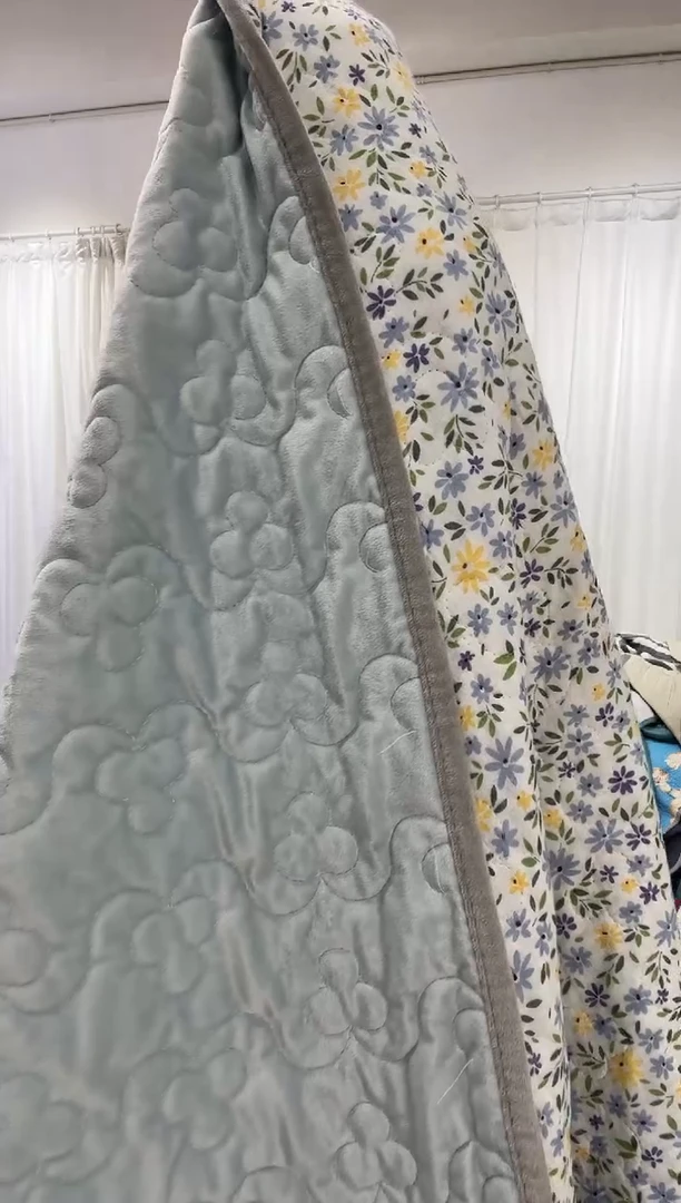 棉150*200绒纯棉床盖106号微瑕