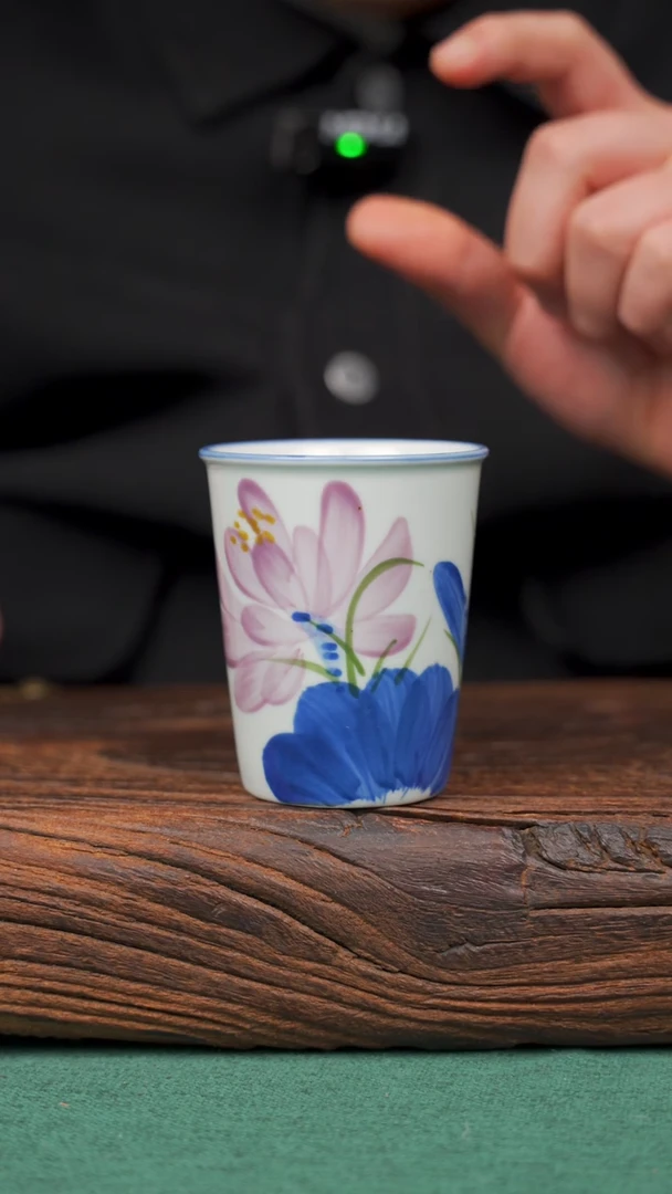 【闪购商品】瓷片13寻一缕瓷香杯釉下手工手绘瓷器